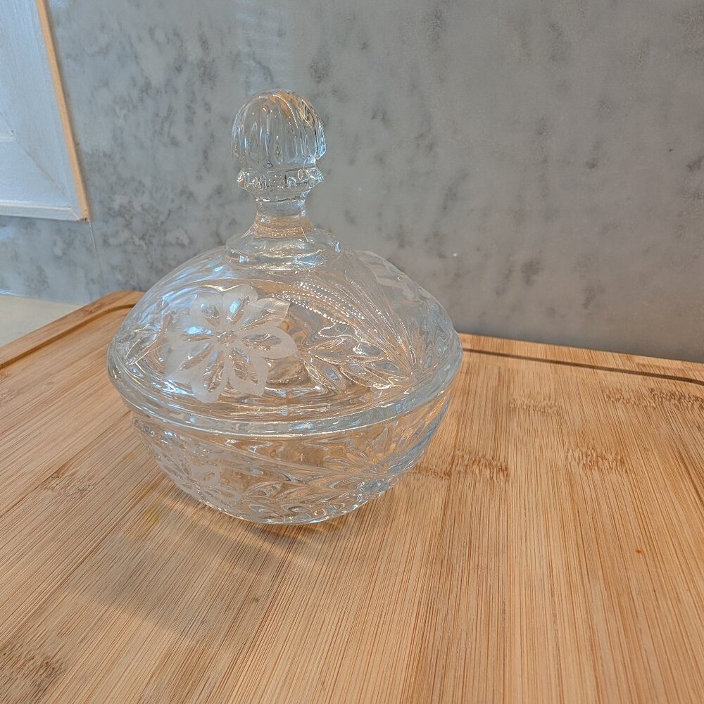 Vintage Small Crystal Candy Dish
